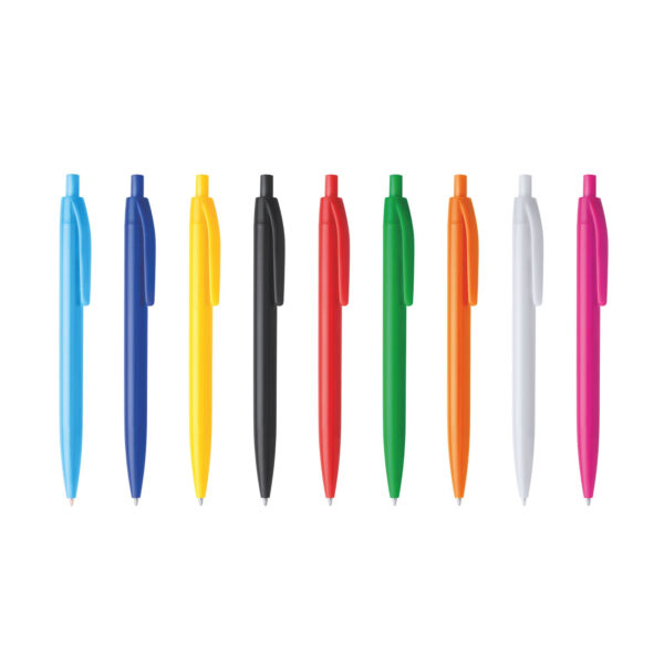 Penna a sfera in plastica. Clip in plastica. Refill Nero. Dimensione: cm 13,8